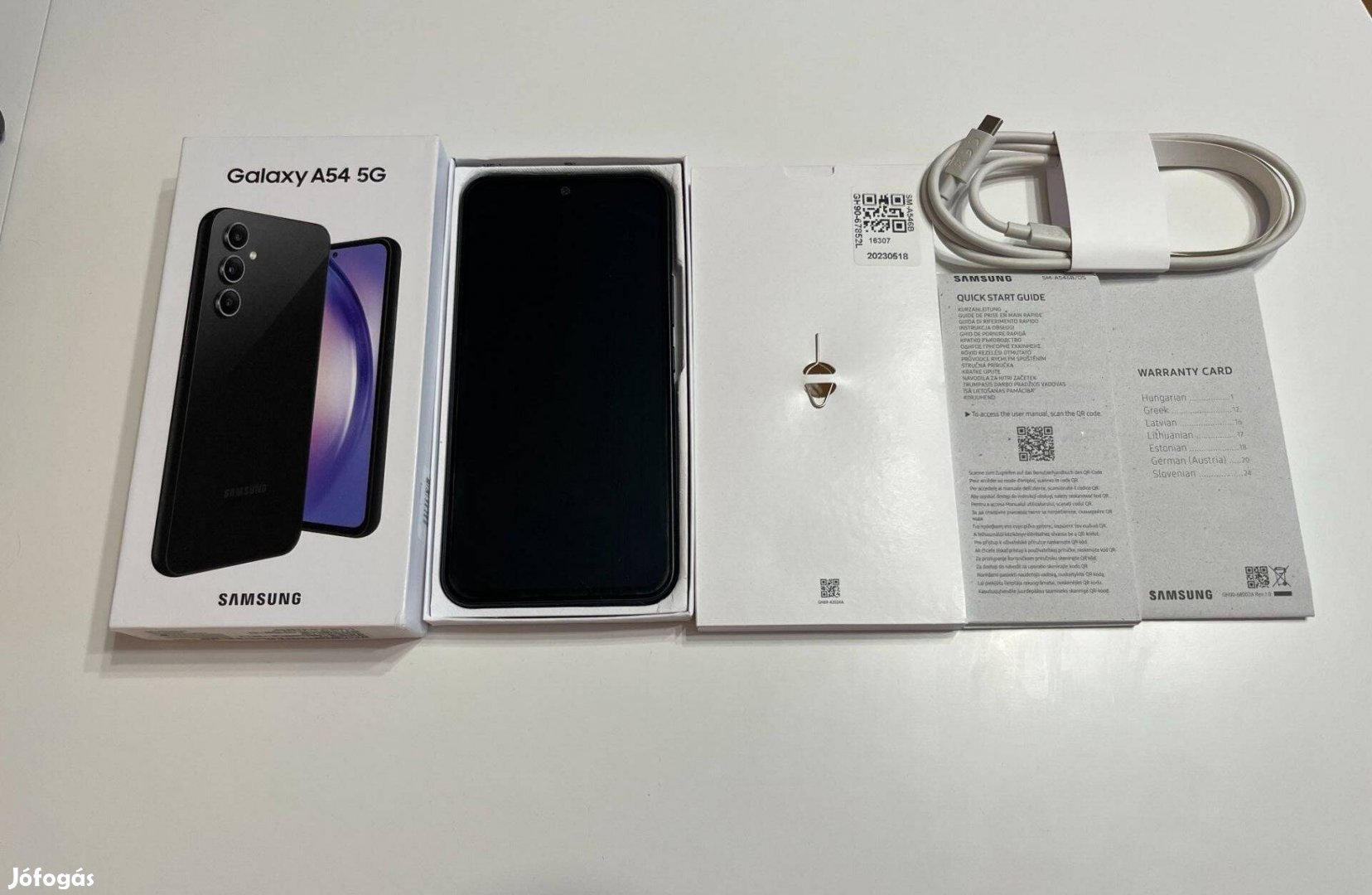 Samsung Galaxy A54 5G 256GB Mobiltelefon, Kártyafüggetlen, Dual SIM