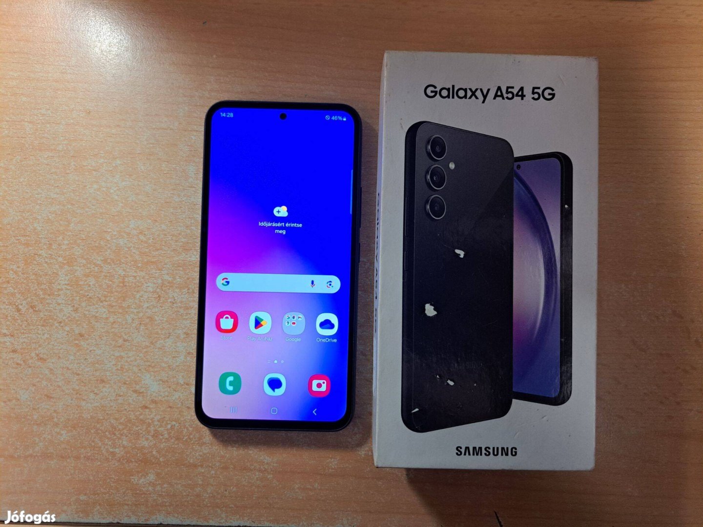 Samsung Galaxy A54 5G 8/128GB Dual Független Újszerű Fekete Garis !