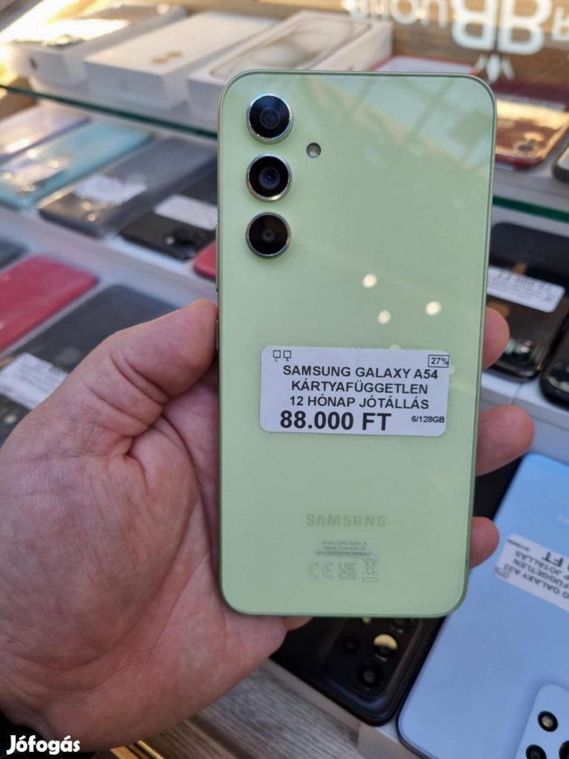 Samsung Galaxy A54 5G Kártyafüggetlen 128 GB, 12 hó garancia