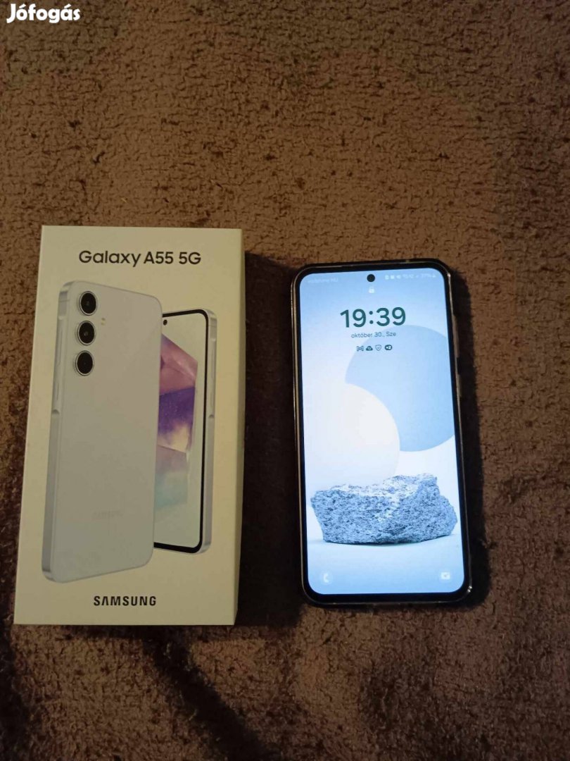 Samsung Galaxy A55 kék színű okostelefon 