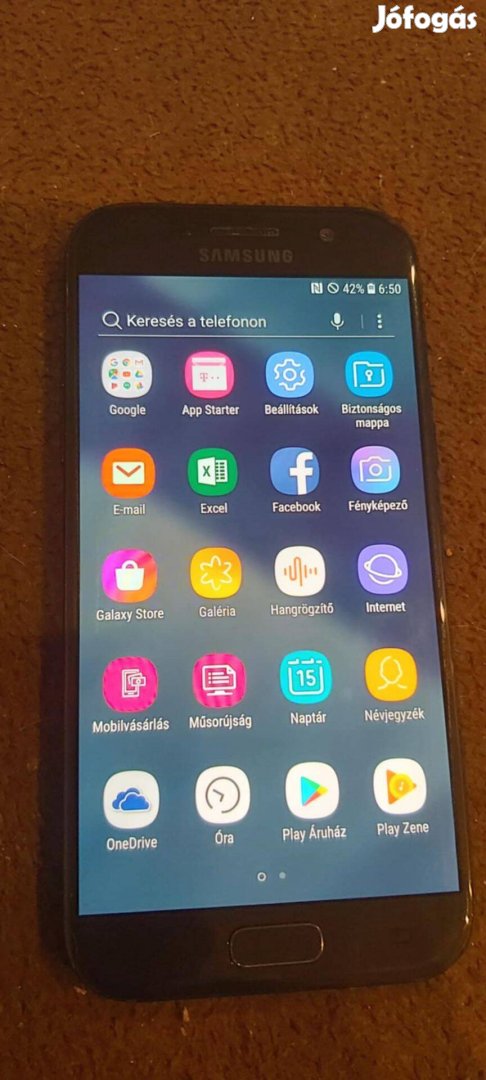 Samsung Galaxy A5 (2017) Single A520F Mobiltelefon hátlap sérülten ela