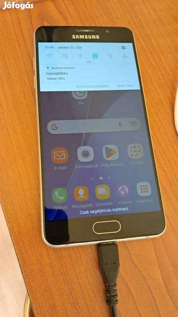 Samsung Galaxy A5 - 2016 _ A510F mobiltelefon - akksi új benne