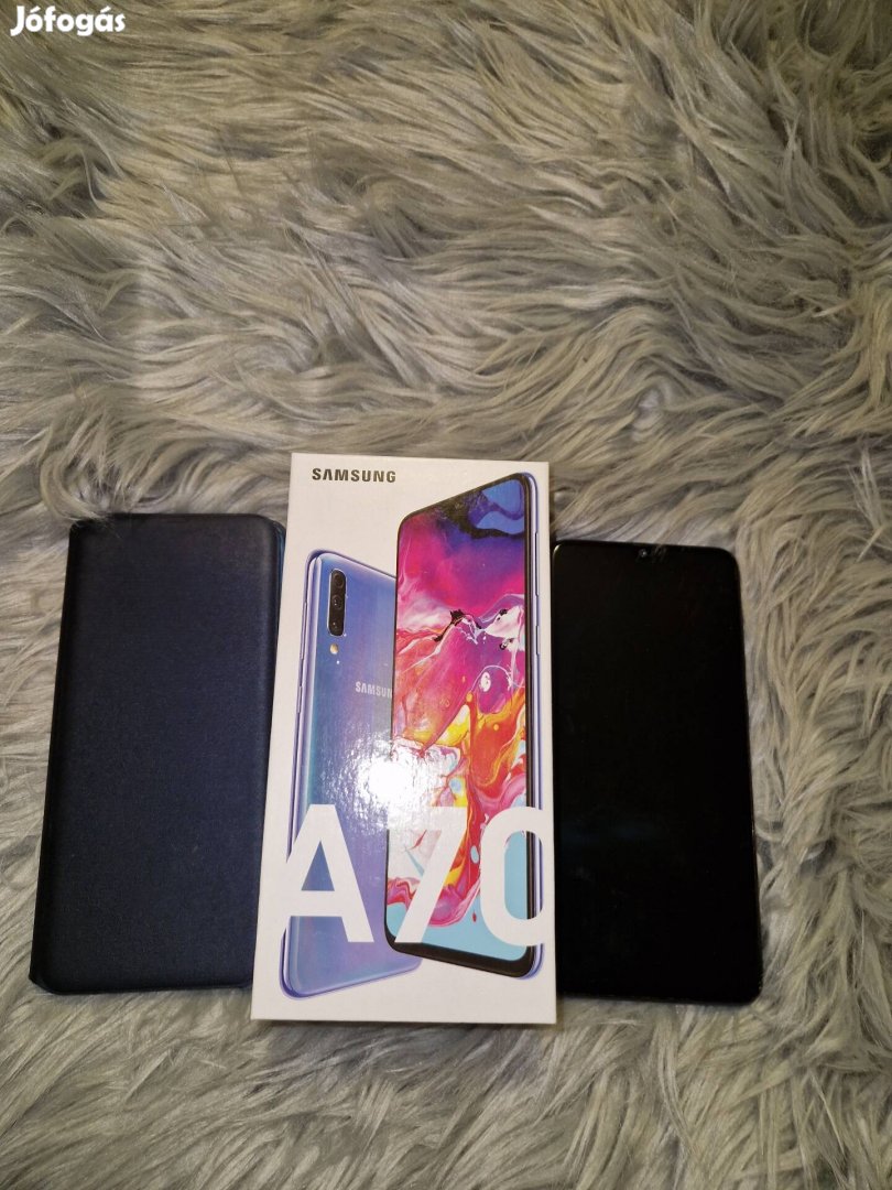 Samsung Galaxy A70 gyári tokkal, dobozzal