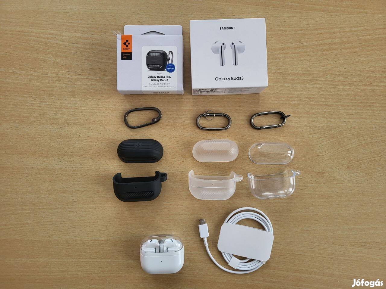 Samsung Galaxy Buds3 - újszerű állapot, garancia + számla, tokok