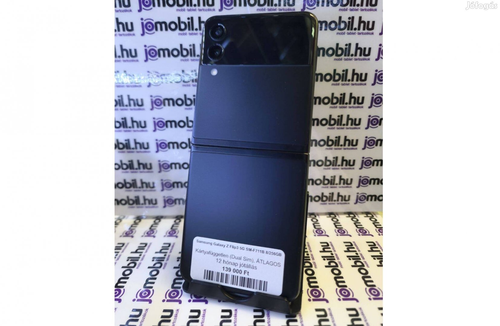 Samsung Galaxy Flip3 SM-F711 256GB Fekete Független Jótállással