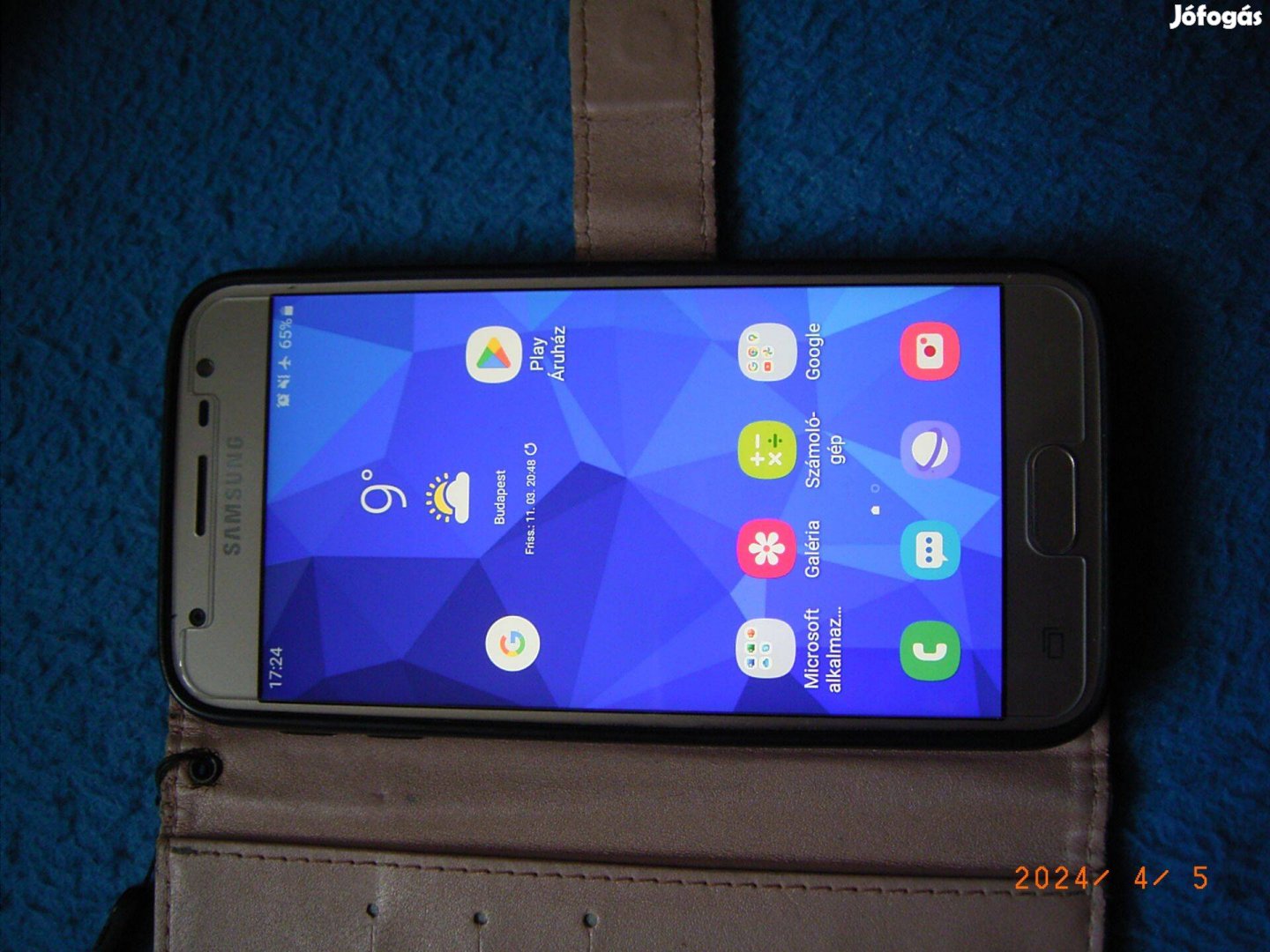 Samsung Galaxy J3 2017 mobil jó állapotban, tokkal, üvegfóliázva