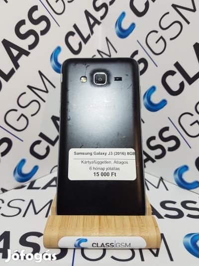 Samsung Galaxy J3 (2016) 8GB|Használt|Fekete|Kártyafüggetlen