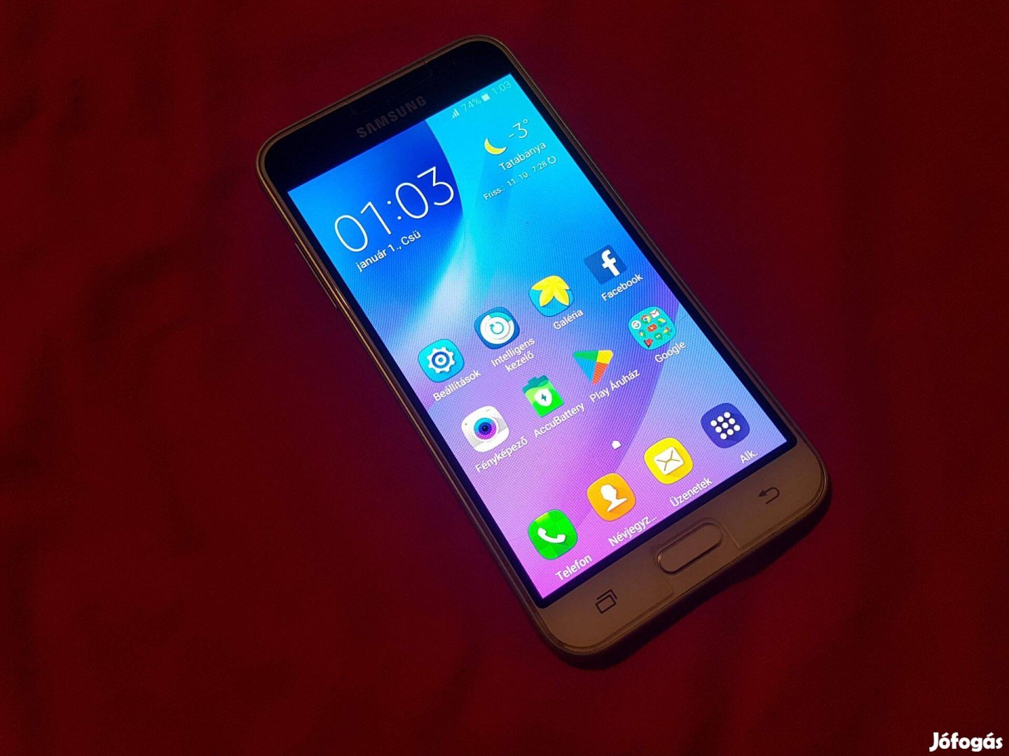 Samsung Galaxy J3 független szép állapot újszerű akksi