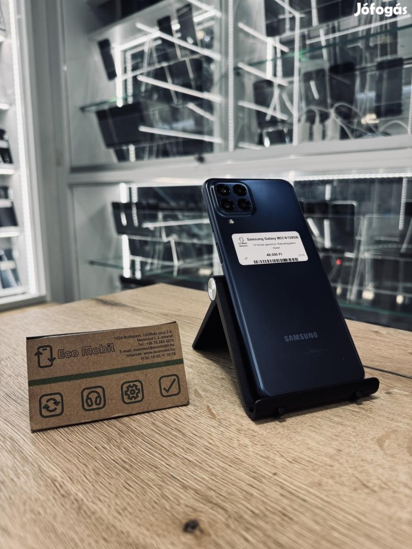 Samsung Galaxy M33 Kártyafüggetlen 128 GB 6 GB Ram, 12 hó garancia