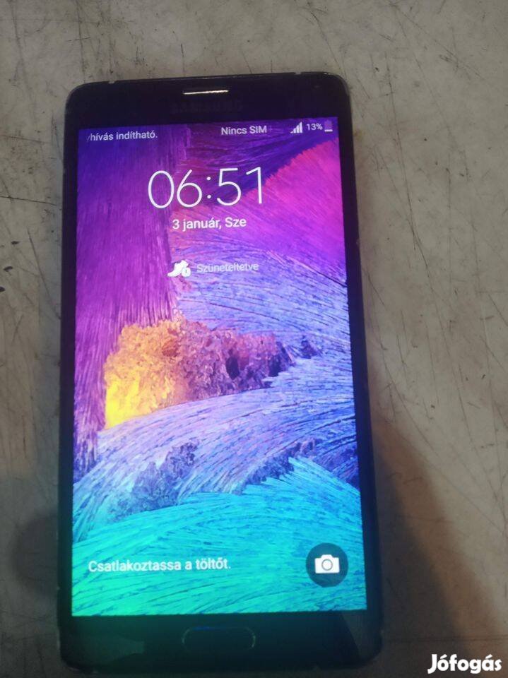 Samsung Galaxy Note4 (SM-N910F) Yetteles okostelefon