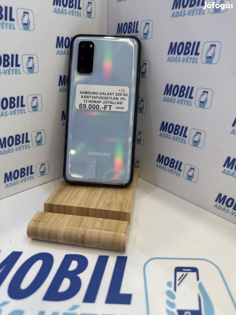 Samsung Galaxy S20 Kártyafüggetlen 128 GB 8 GB Ram, 12 hó garancia