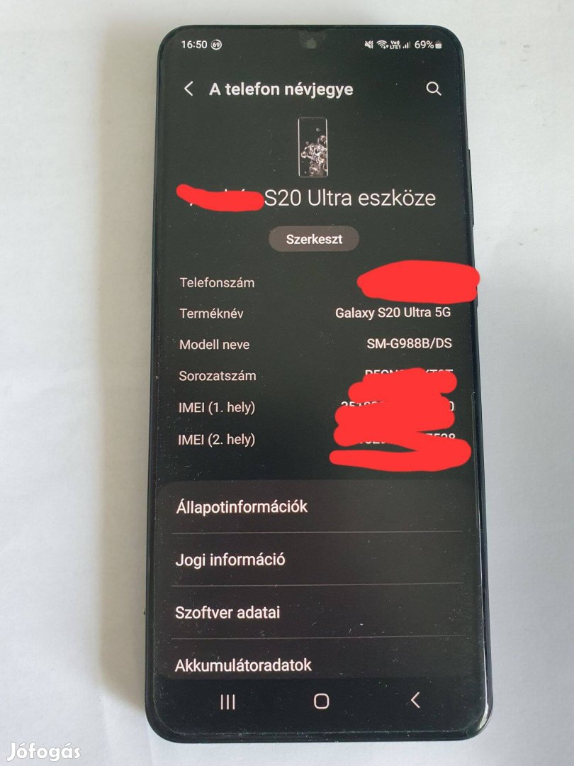 Samsung Galaxy S20 Ultra 5G Dual Sim 128 GB 12 GB Ram (SM-G988B/DS)
