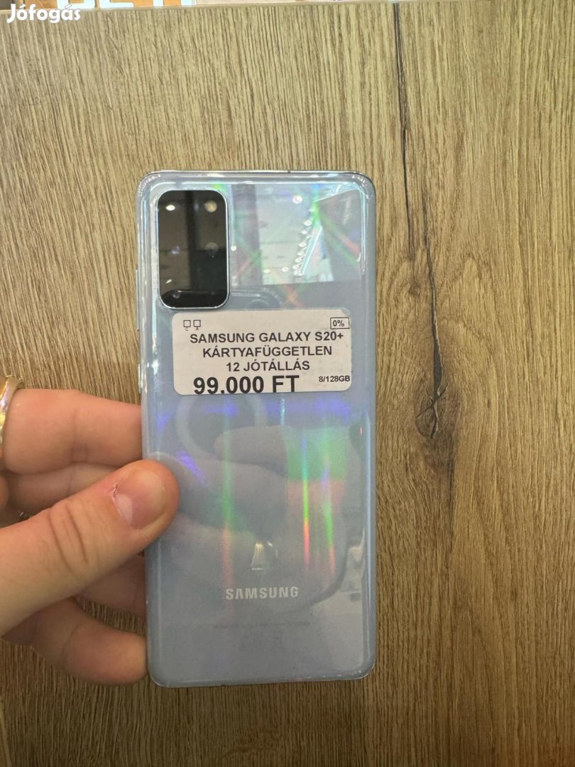 Samsung Galaxy S20+ 5G Kártyafüggetlen 128 GB, 12 hó garancia