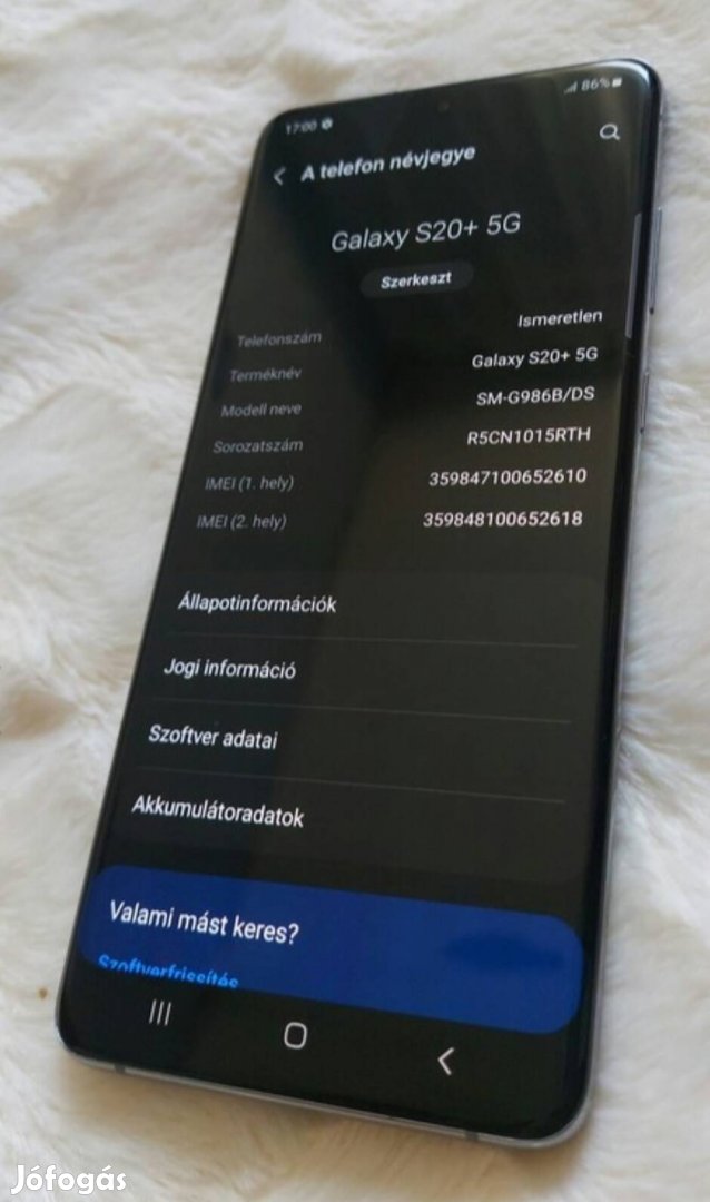 Samsung Galaxy S20 jó állapotú! 