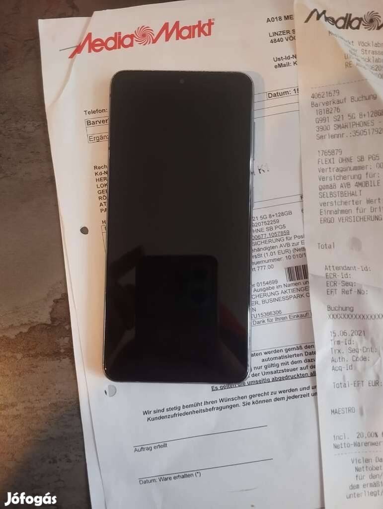 Samsung Galaxy S21 128G Kártyafüggetlen jó állapotban, blokkal,