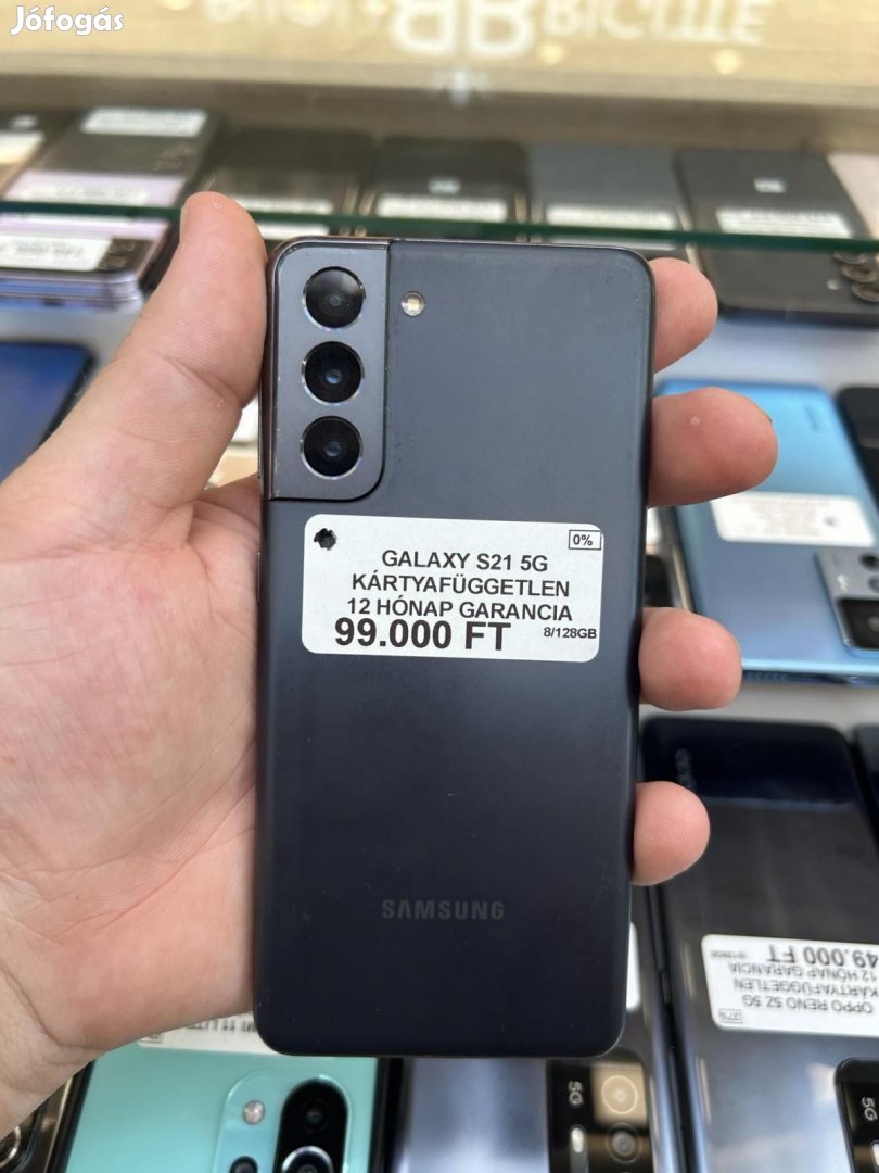 Samsung Galaxy S21 5G Kártyafüggetlen 128 GB, 12 hó garancia