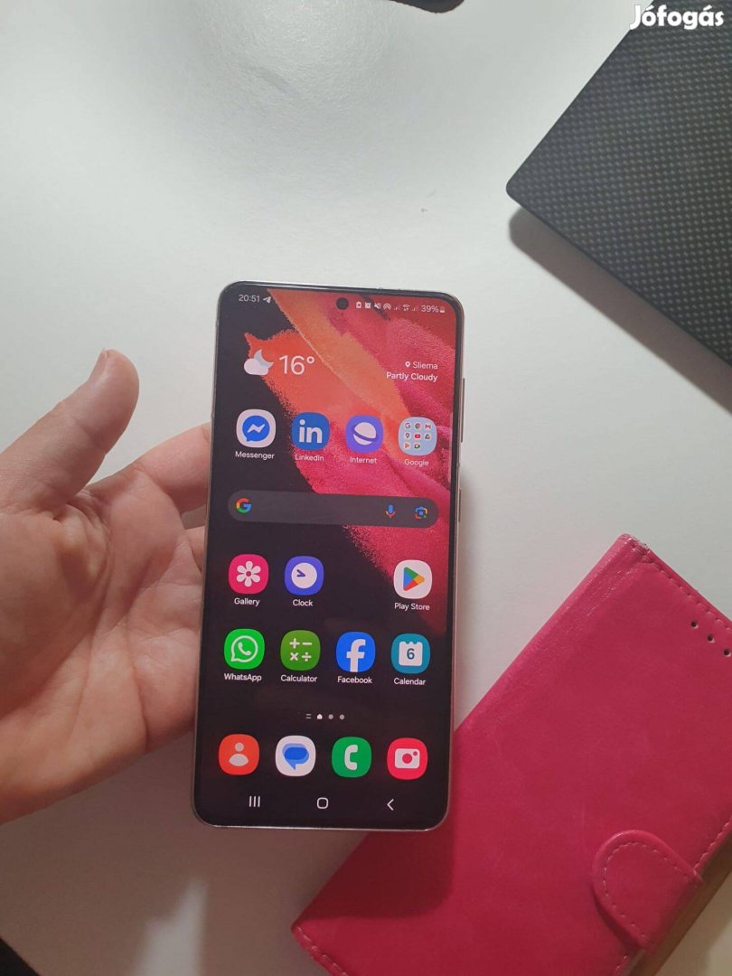 Samsung Galaxy S21 5G Pink Kártyafüggetlen 128 GB, DUAL SIM