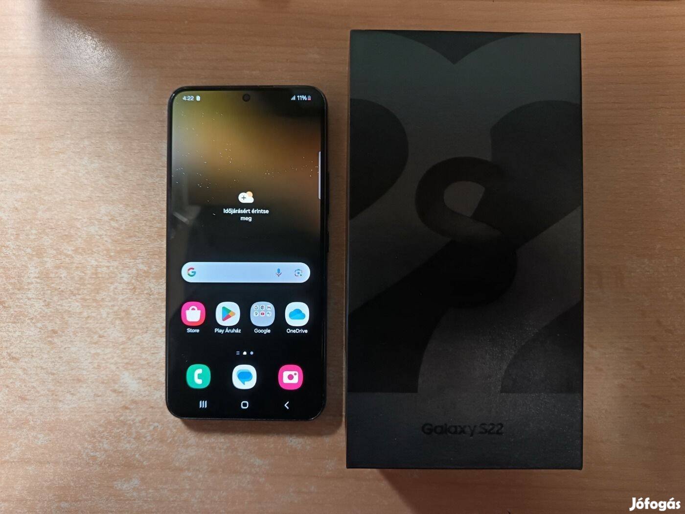 Samsung Galaxy S22 5G 8/128GB Dual Független Fekete Garanciával !