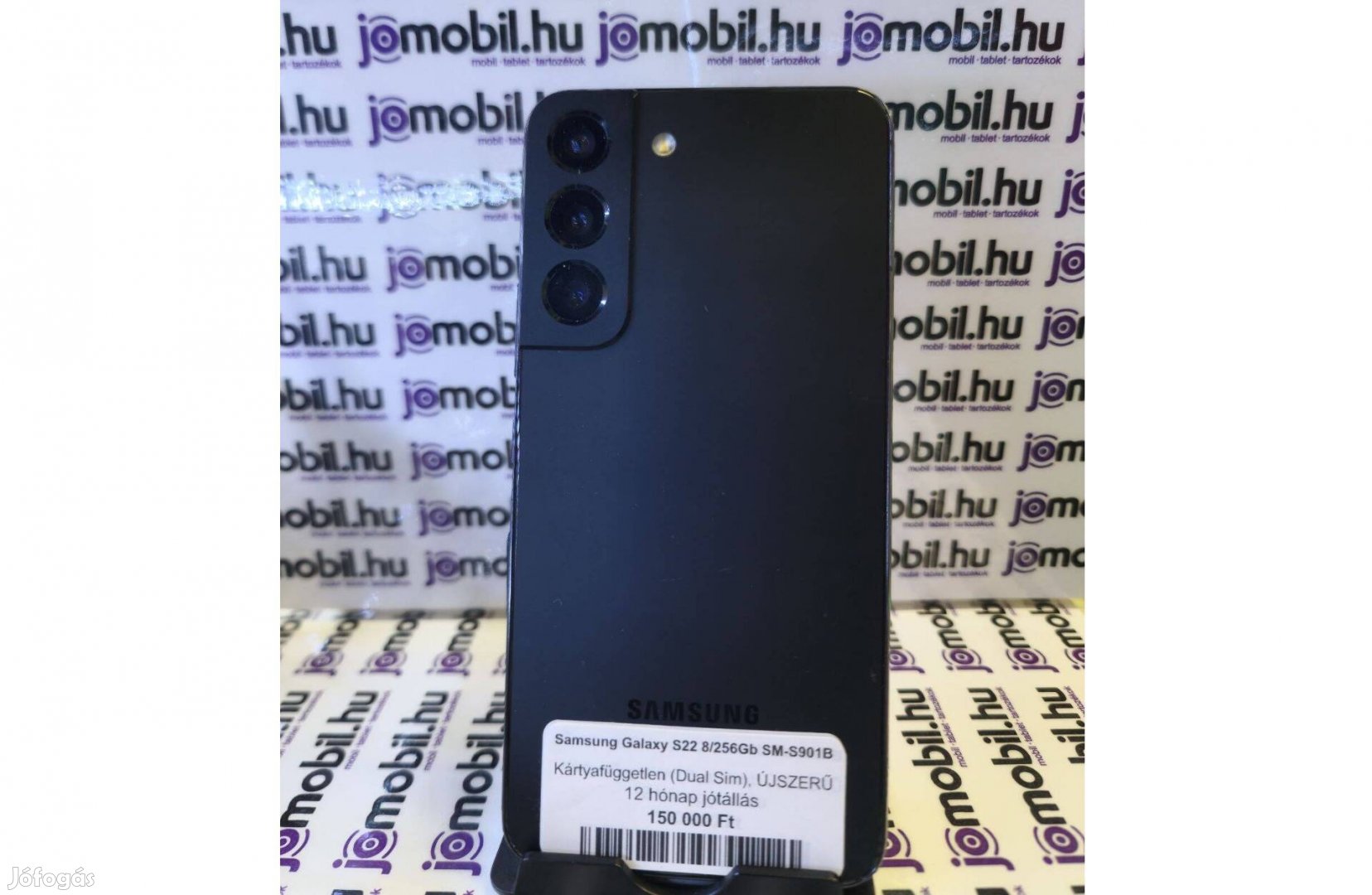 Samsung Galaxy S22 SM-S901 256GB Fekete Független Jótállással