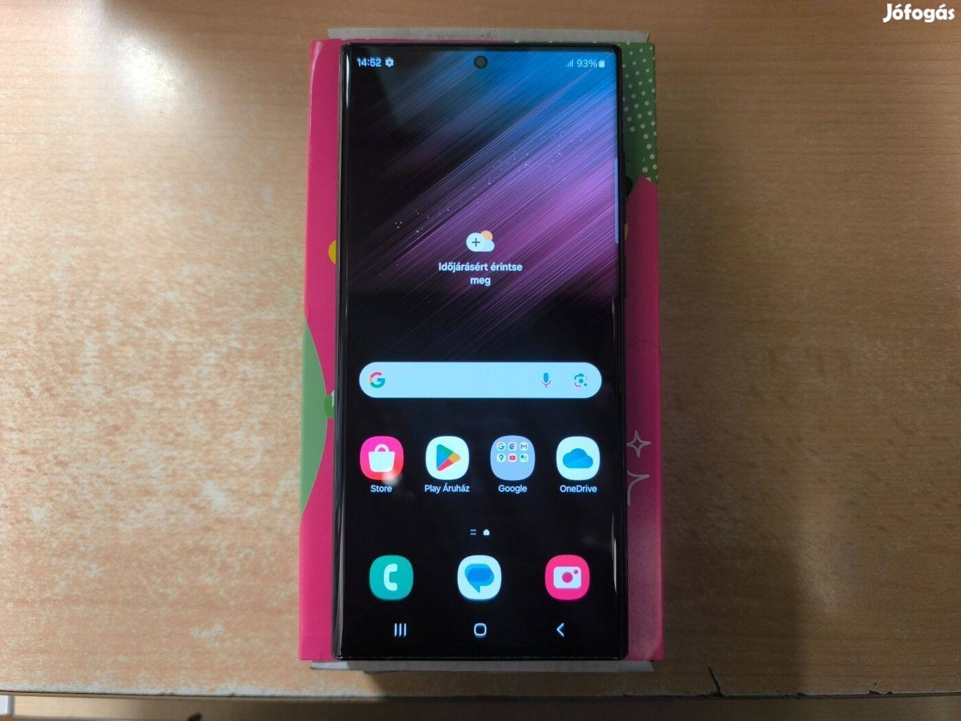 Samsung Galaxy S22 Ultra 5G Dual Újszerű Fekete Garival !