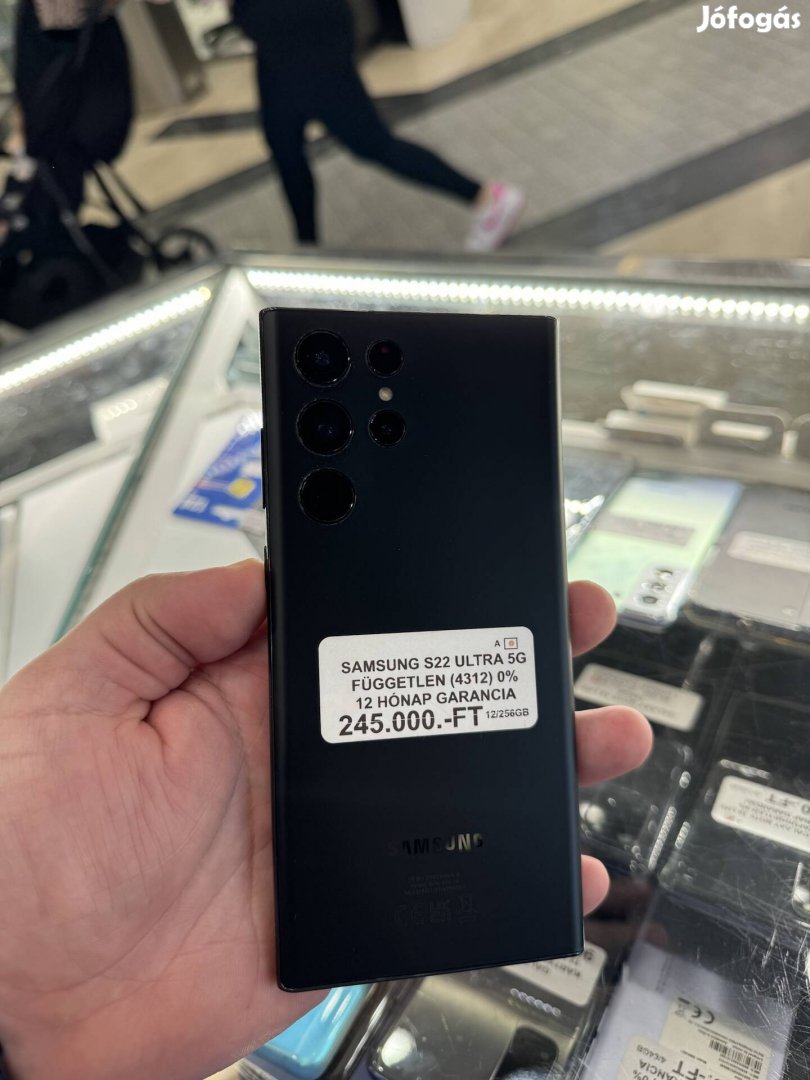 Samsung Galaxy S22 Ultra 5G Fekete 256GB Független