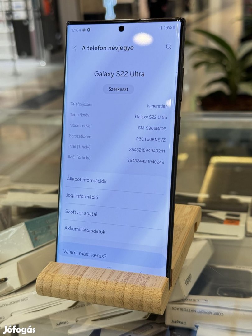Samsung Galaxy S22 Ultra 5G Kártyafüggetlen 128 GB, 12 hó garancia