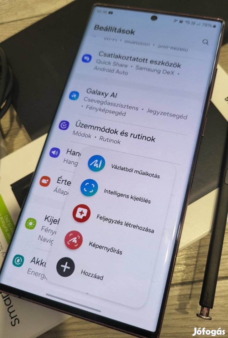 Samsung Galaxy S22 Ultra kártyafüggetlen okostelefon 