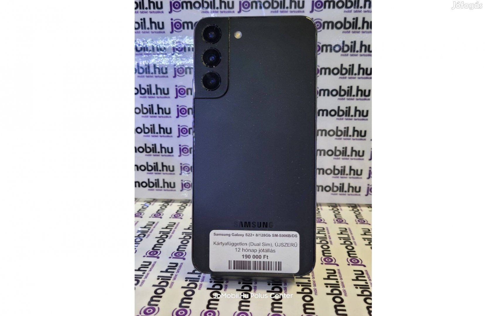 Samsung Galaxy S22+ 8/128GB Fekete Független Jótállással