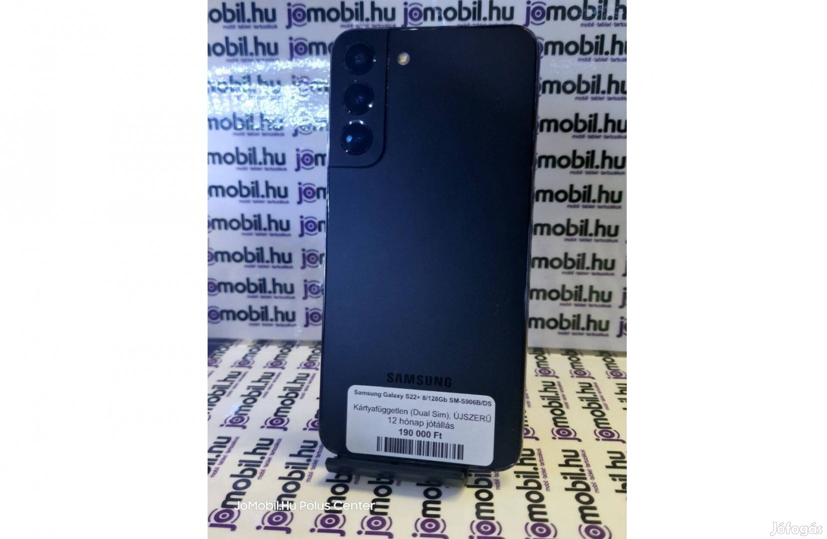 Samsung Galaxy S22+ SM-S906 8/128GB Fekete Független Jótállással