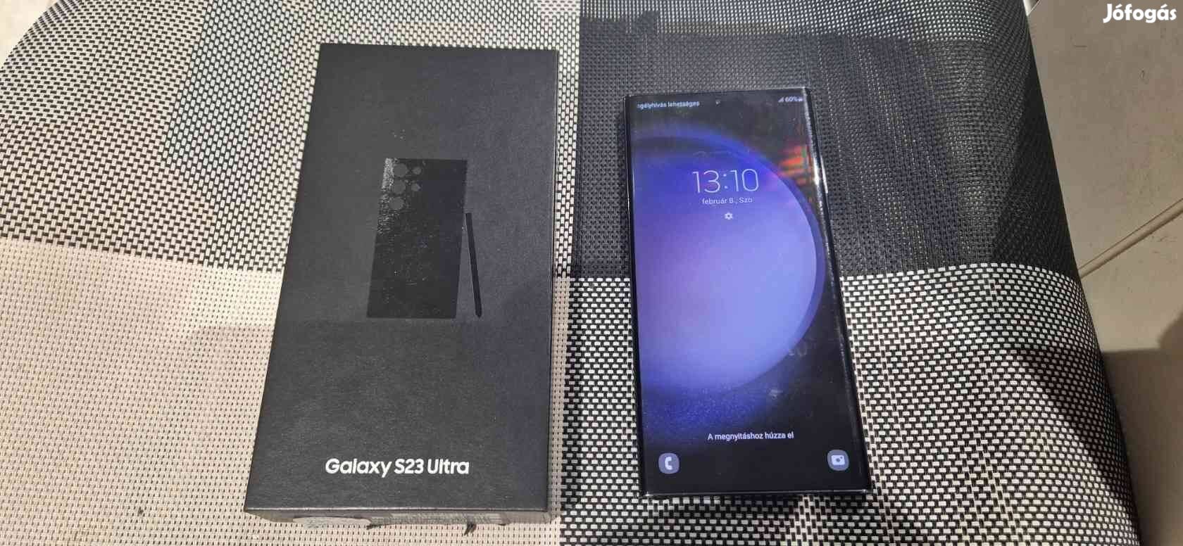 Samsung Galaxy S23 Ultra 5G Dual Fekete Újszerű Garanciával !