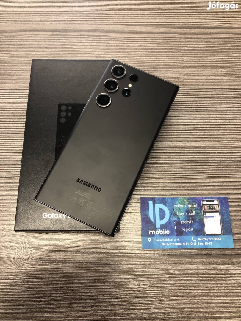 Samsung Galaxy S23 Ultra, Megkímélt, 8/256GB, Garancia