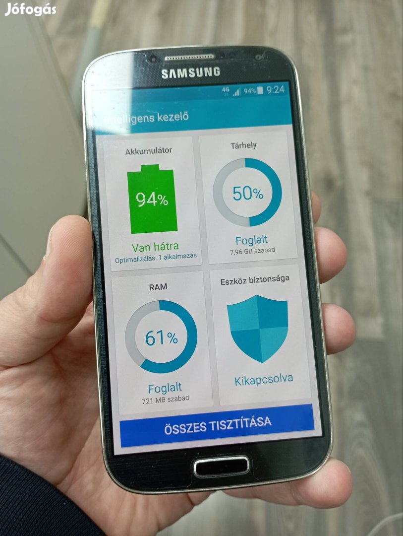 Samsung Galaxy S4 i9515 független fóliás szinte gyári állapotban 