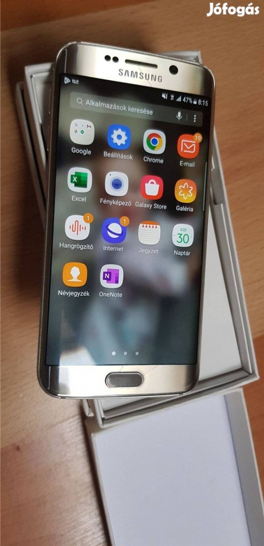 Samsung Galaxy S6 32GB arany dobozában