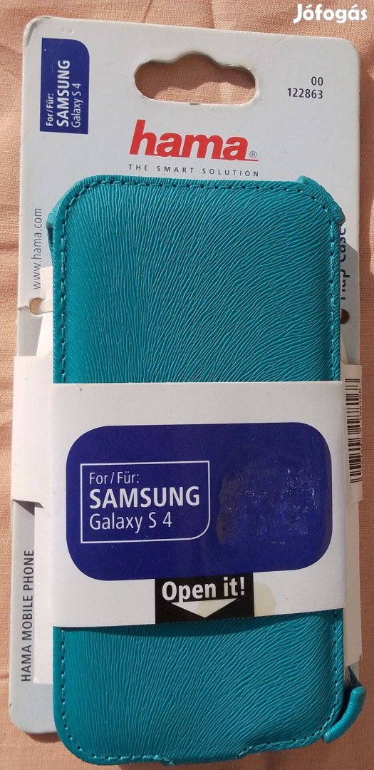 Samsung Galaxy S 4 -es vadonatúj bontatlan csomagolásban Hama bőr tok