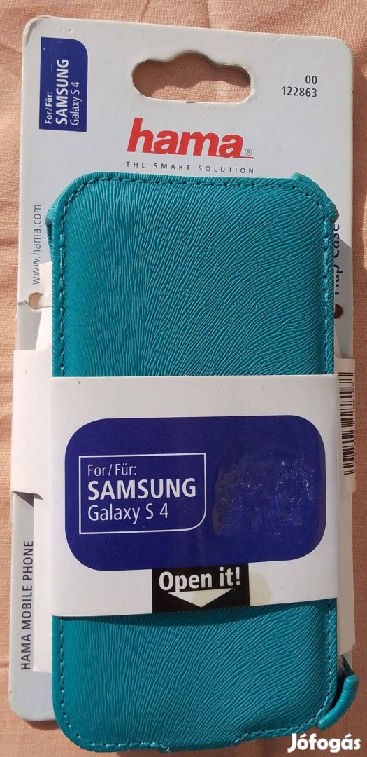 Samsung Galaxy S 4 -es vadonatúj bontatlan csomagolásban Hama bőr tok