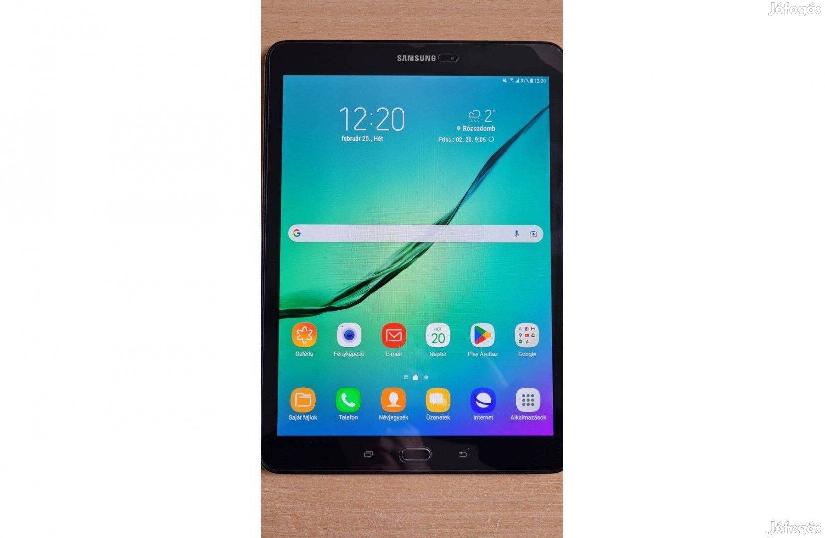 Samsung Galaxy Tab S2 9.7" SM-T819 fekete tablet (Superamoled, 3/32, L