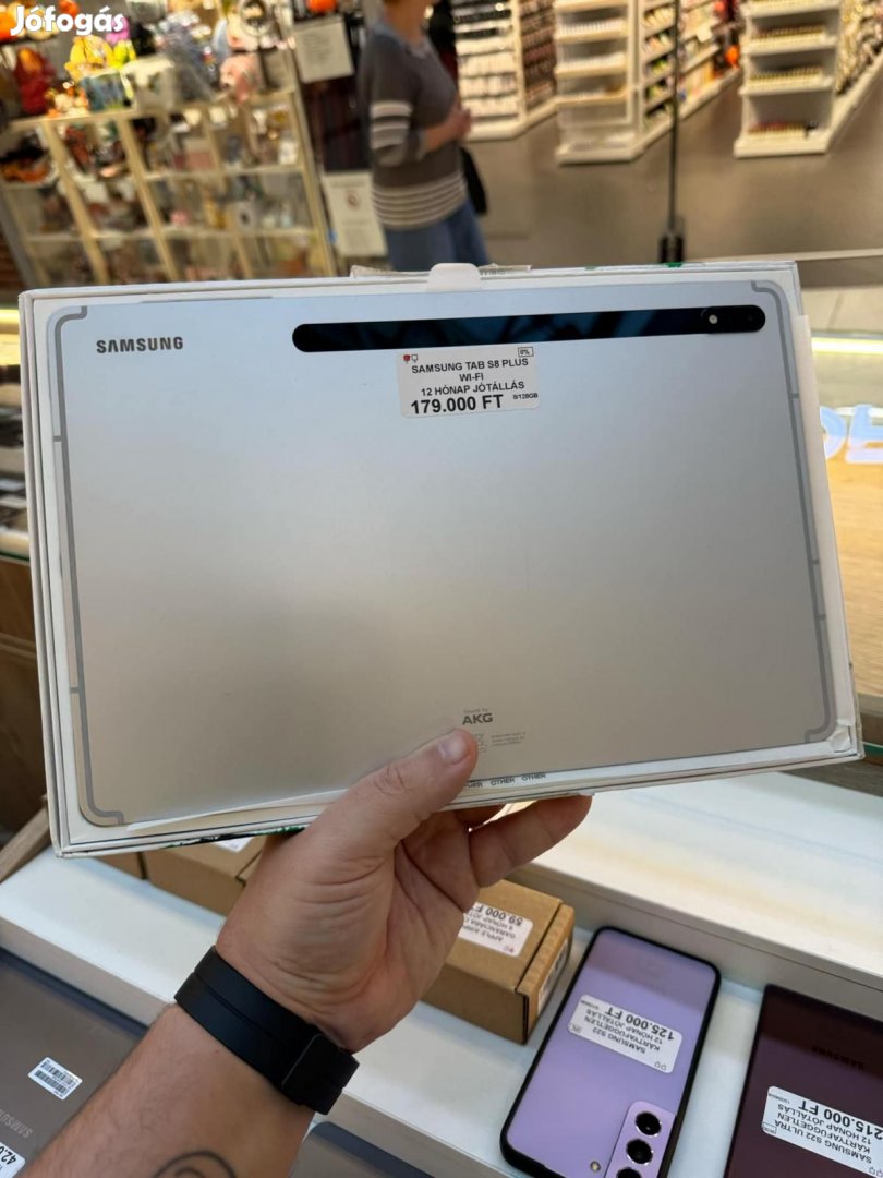 Samsung Galaxy Tab S8+ Wi-Fi 128 GB, 12 hó garancia