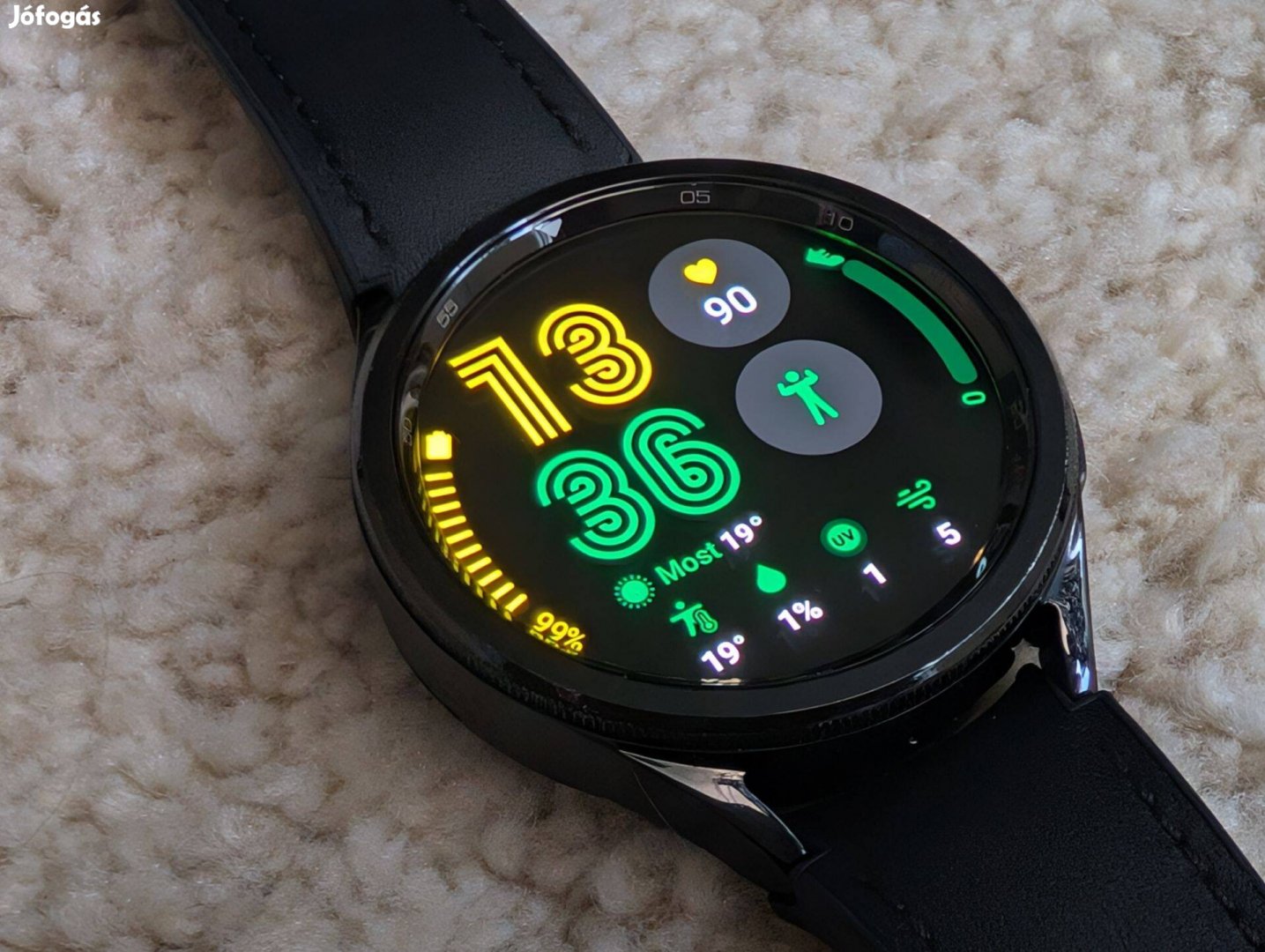 Samsung Galaxy Watch6 Classic (LTE, 47 mm, fekete) okosóra