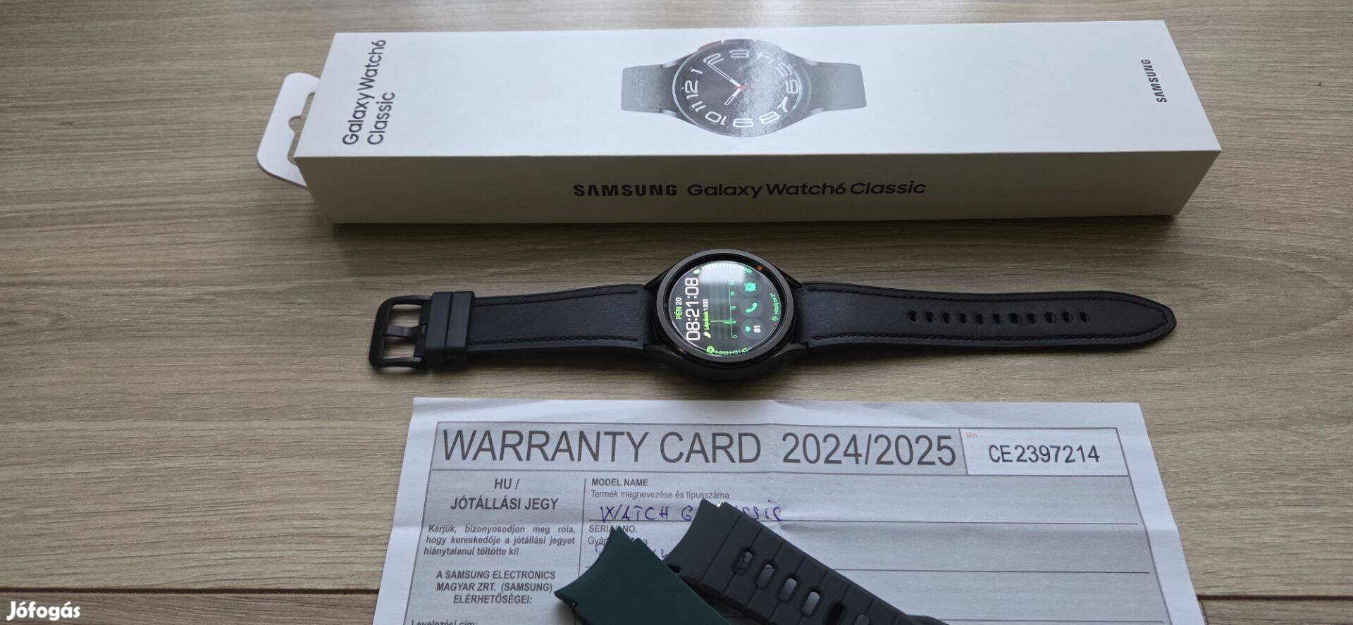 Samsung Galaxy Watch 6 Classic okosóra 43mm, Új állapotban