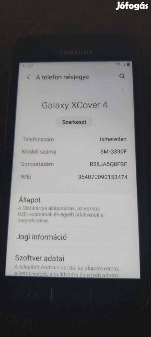 Samsung Galaxy Xcover 4 G390 Mobiltelefon eladó. legfeljebb 1,5 méter