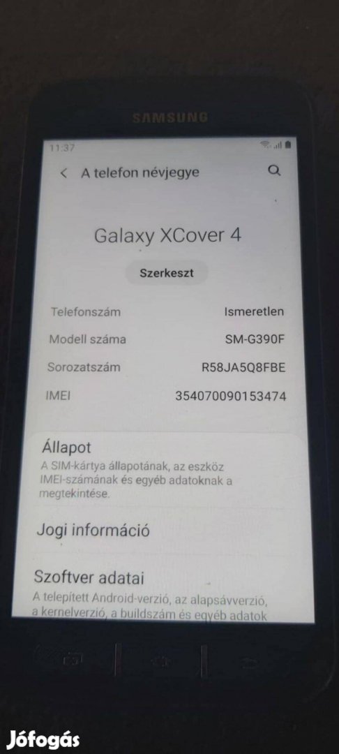 Samsung Galaxy Xcover 4 G390 Mobiltelefon eladó. legfeljebb 1,5 méter