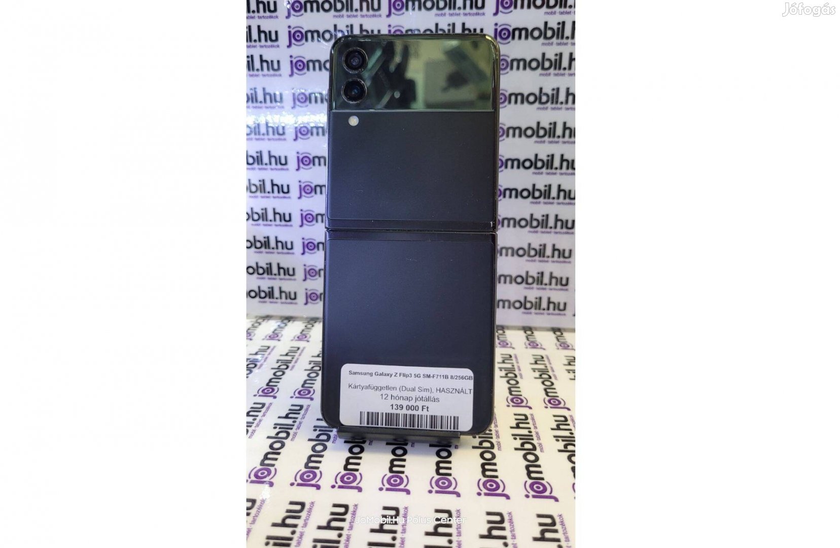 Samsung Galaxy Z Flip3 8/256GB Fekete Független Jótállással