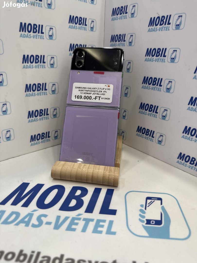 Samsung Galaxy Z Flip4 5G Kártyafüggetlen 128 GB, 12 hó garancia