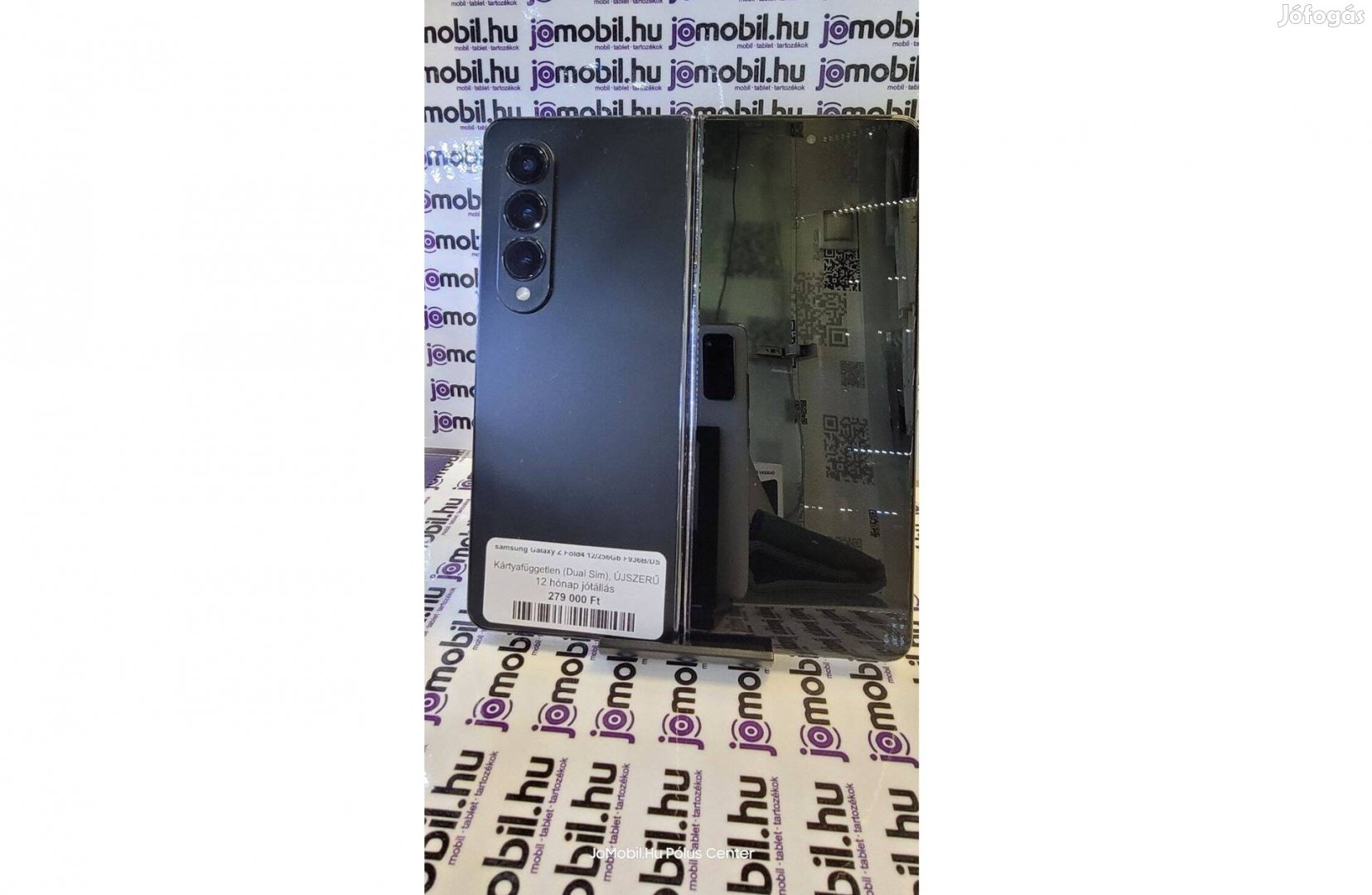 Samsung Galaxy Z Fold4 12/256GB Fekete Független Jótállással