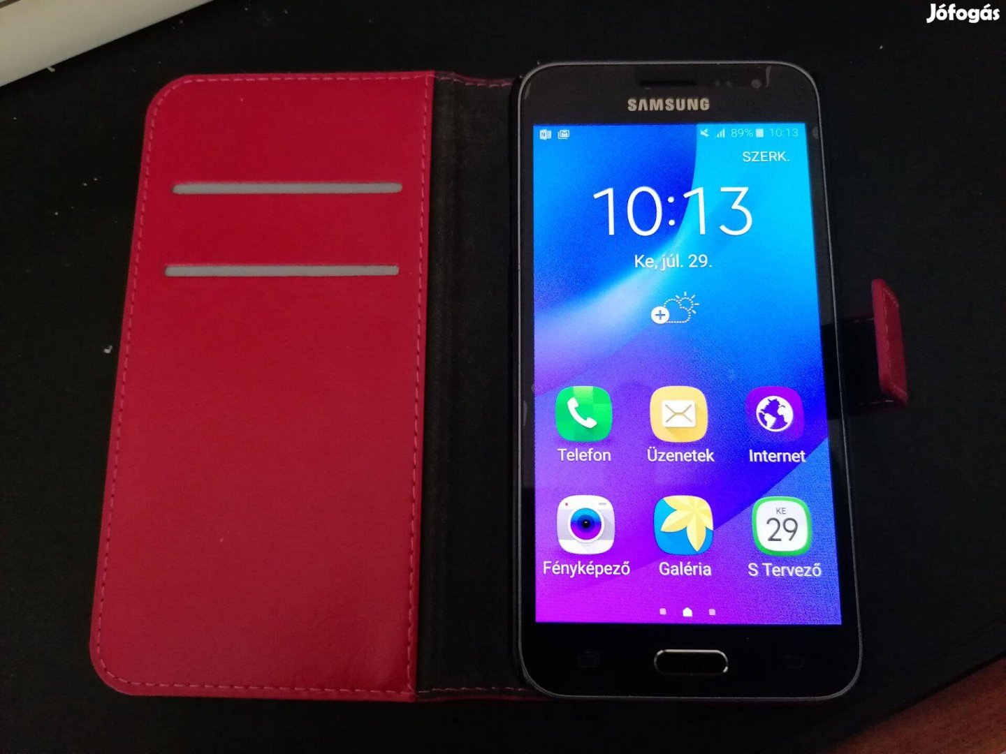 Samsung Galaxy j3 2016 androidos mobiltelefon, karcmentes, működik