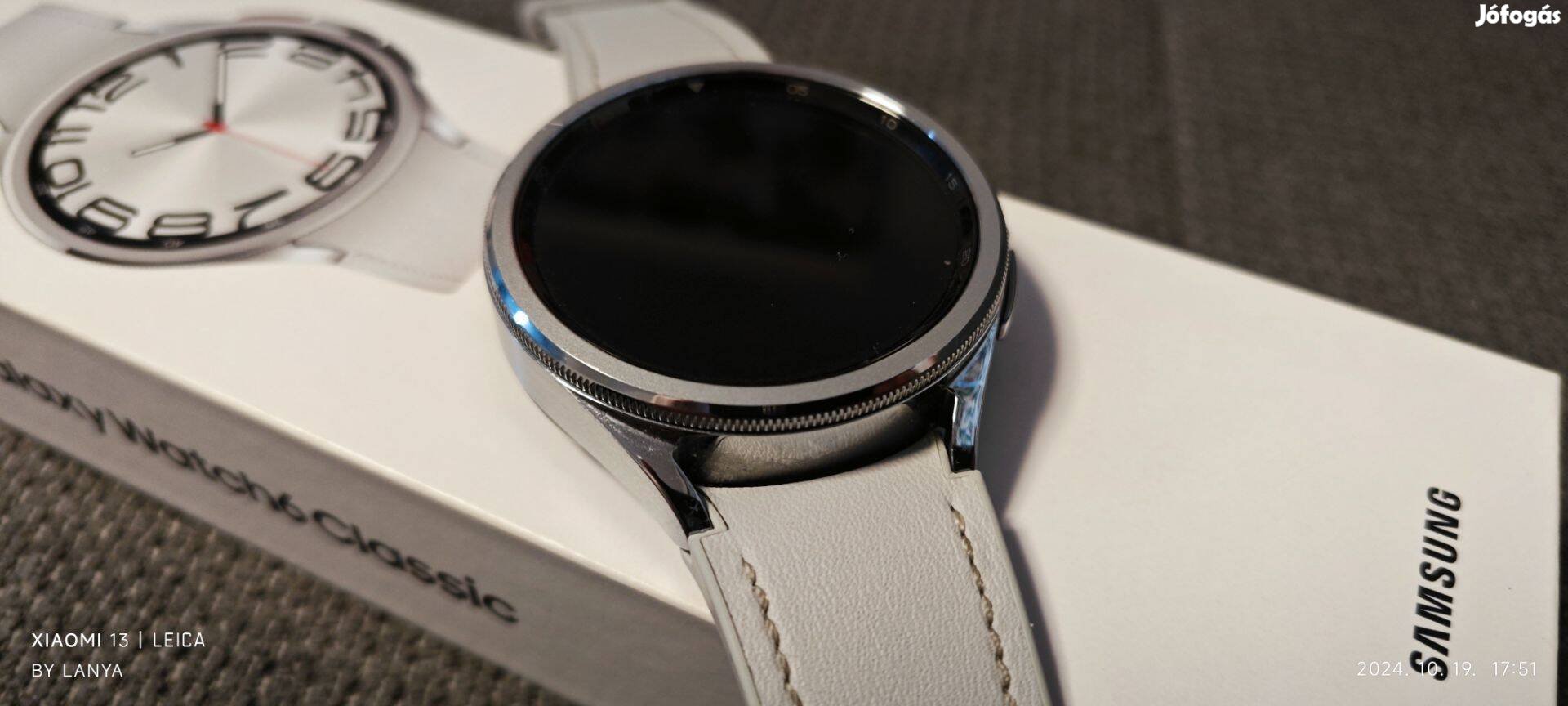 Samsung Galaxy watch 6 classic, 47mm-es, Karcmentes, újszerű!