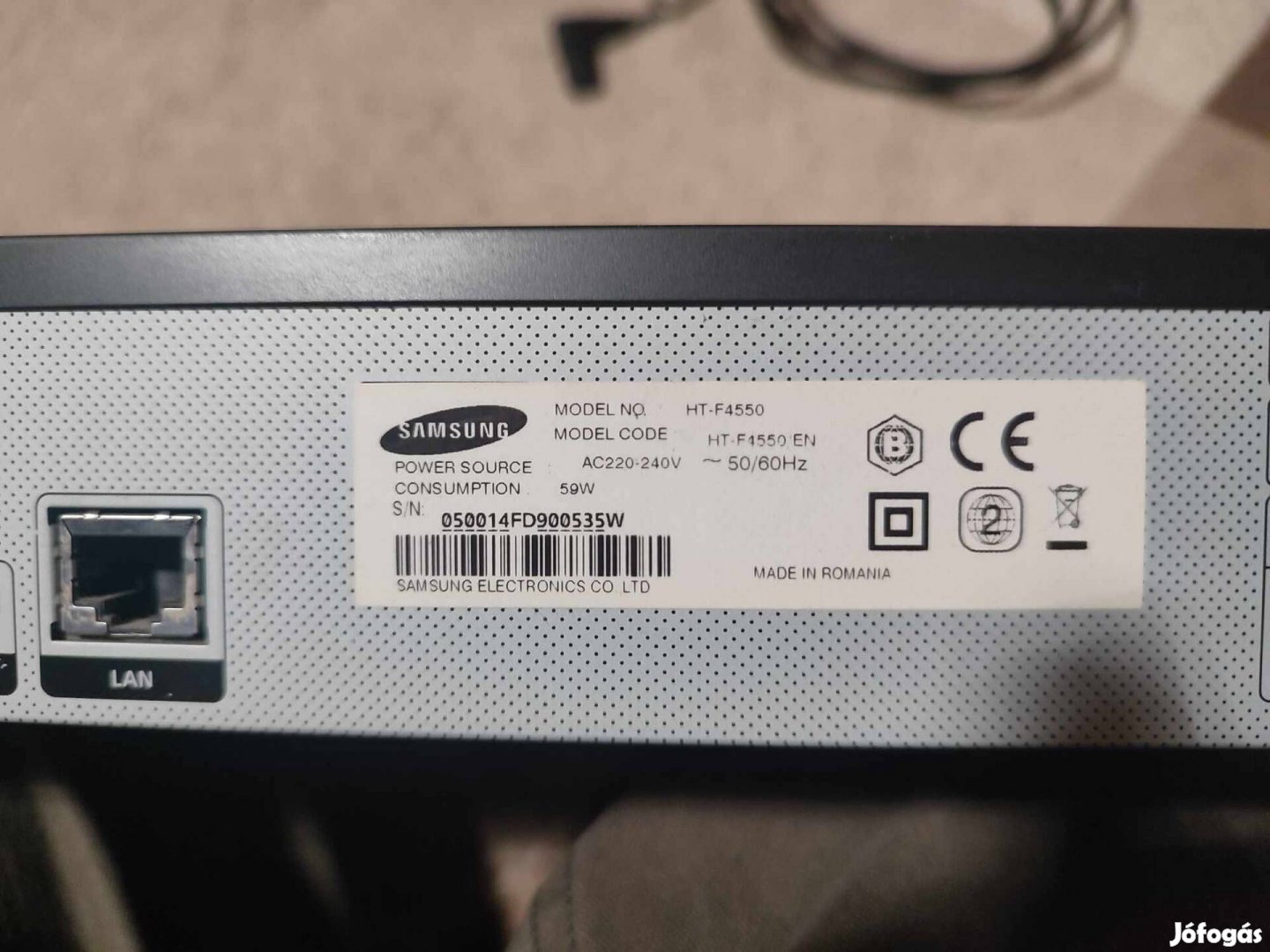 Samsung HT F4550 házimozi rendszer