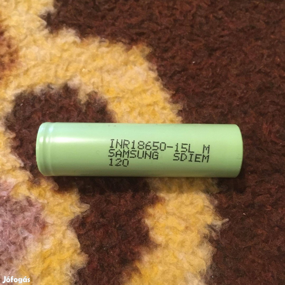 Samsung INR18650-15L 1500mAh 18A bontott tesztelt akku akkuk