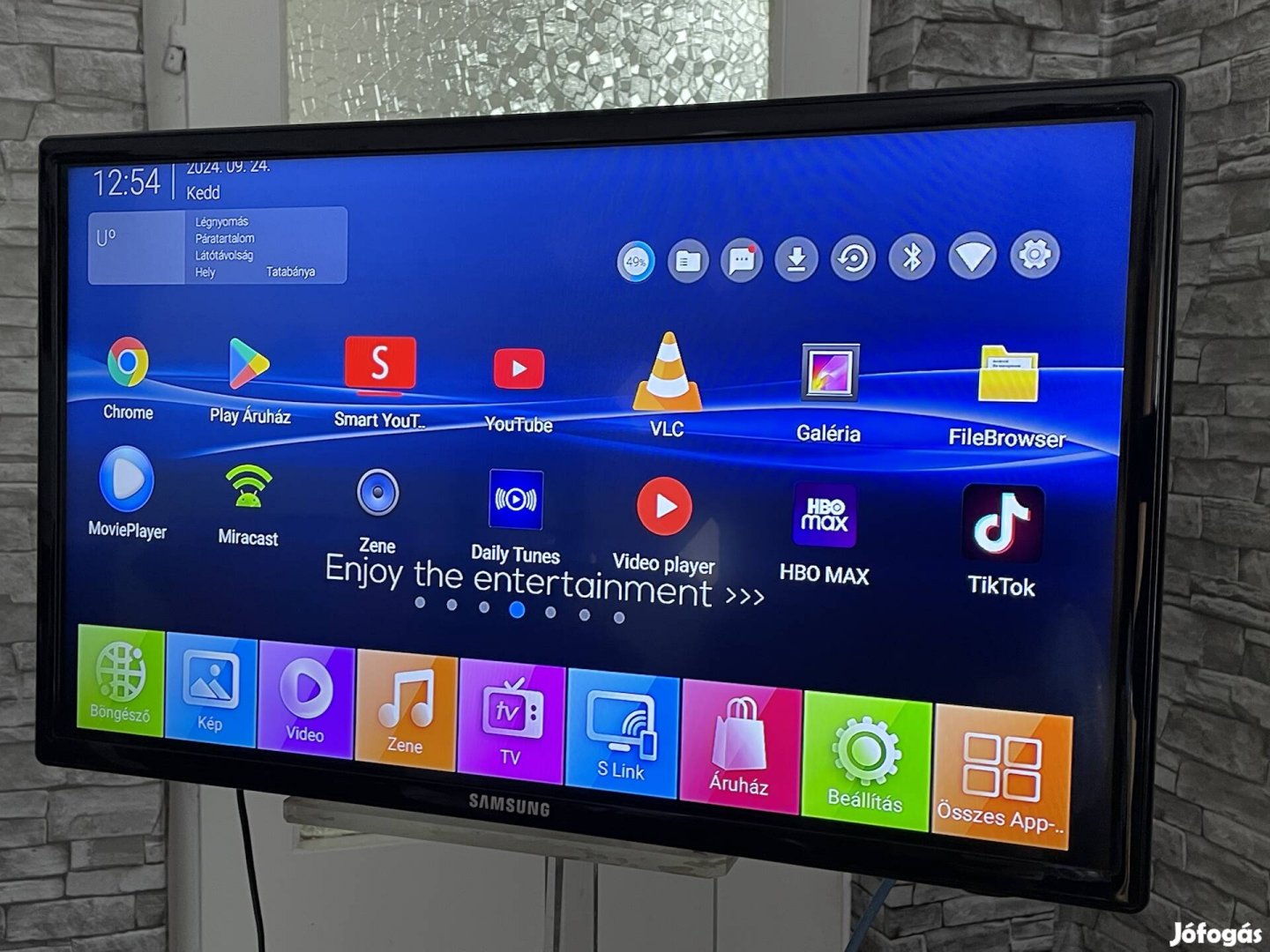 Samsung LED tv, távirányítóval ,magyar menü,usb