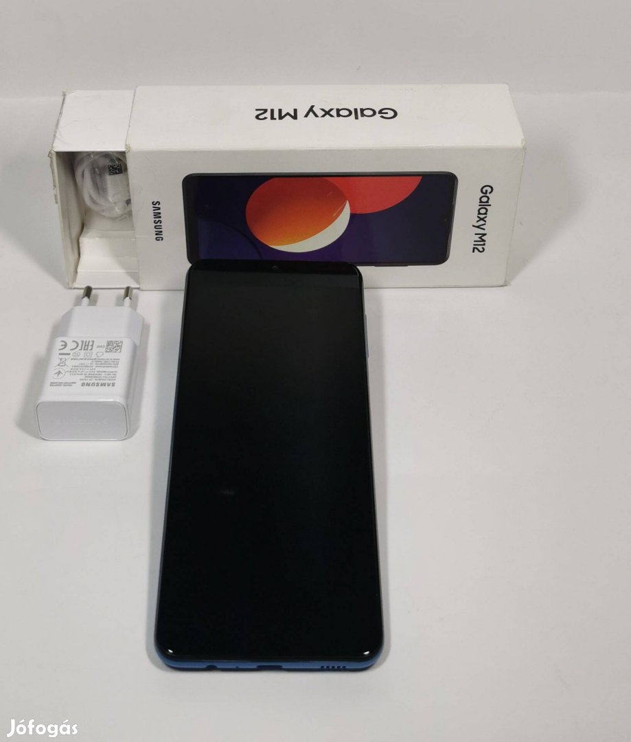 Samsung M12 64GB kék Kártyafüggetlen szép állapotú mobiltelefon eladó!